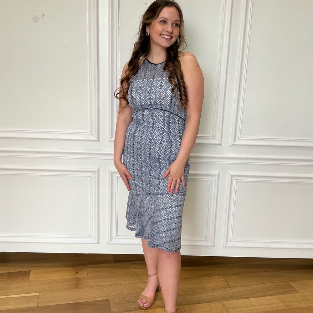 Antonio Melani navy blue/white amazing dress! - Picture 9 of 9